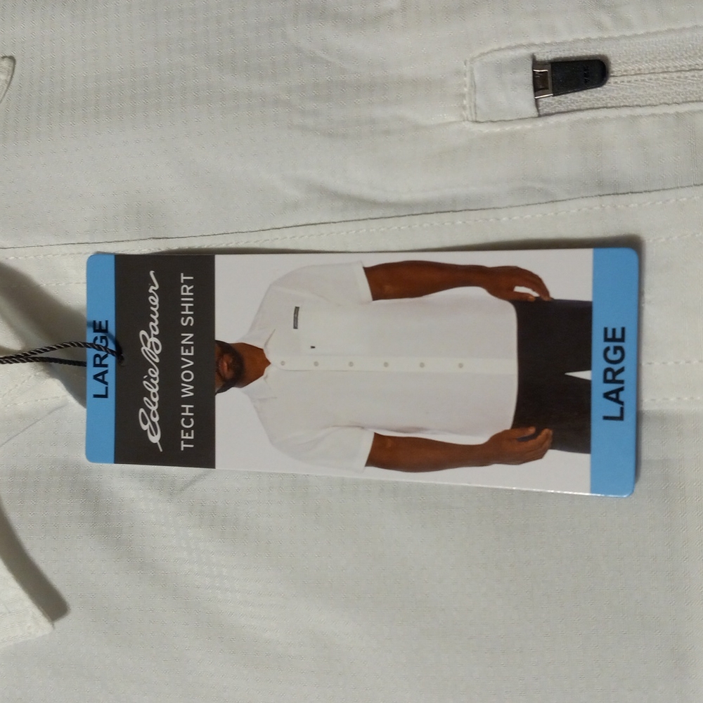White Eddie Bauer shirt